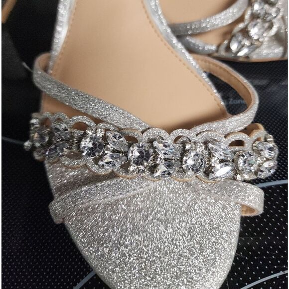 Jewel Badgley Mishka Giona Embellished Evening Shoe Size 7.5 New - Picture 10 of 12